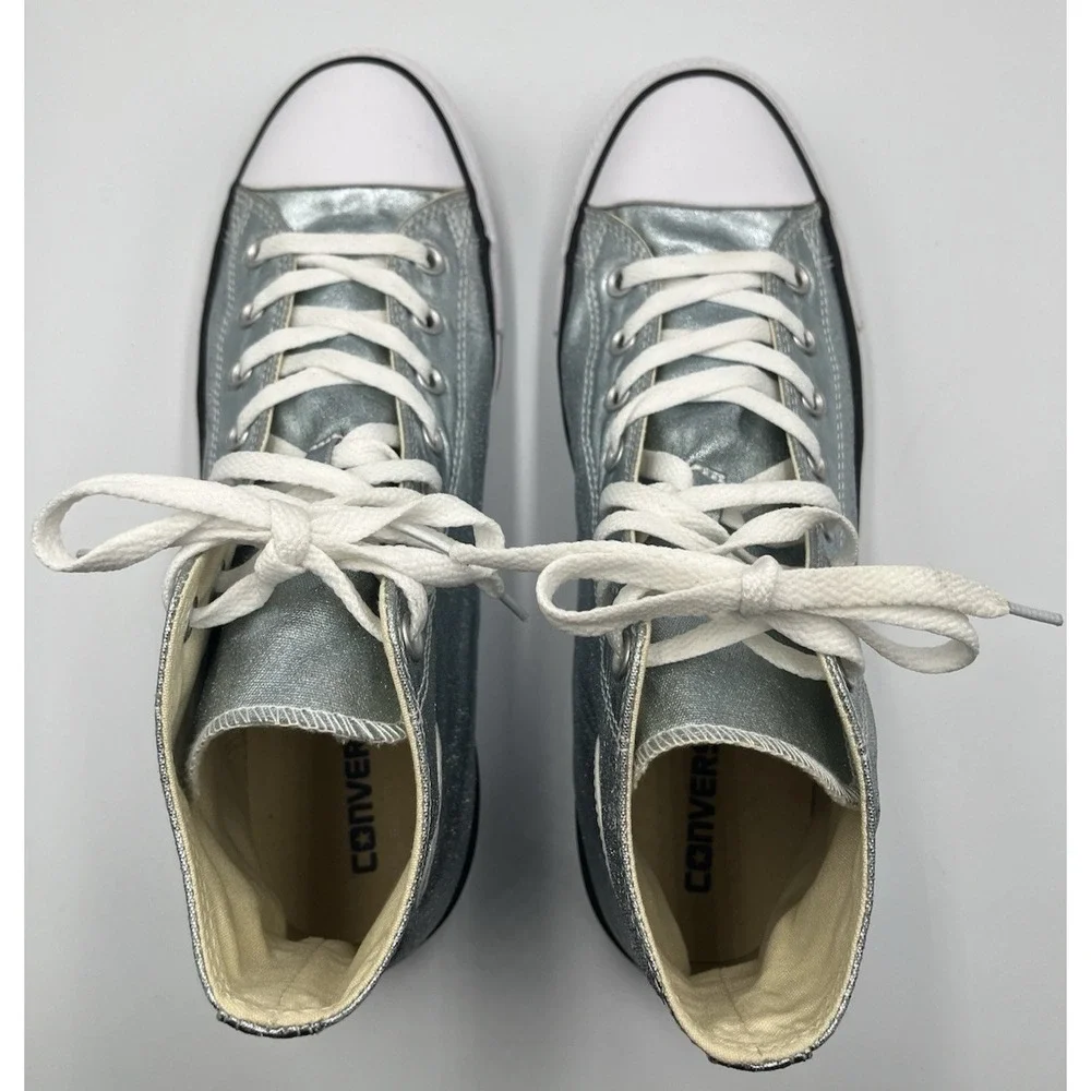 Converse Chuck Taylor‎ Hi Icy Blue Glacier Metallic High Top Mens 10 Womens 12